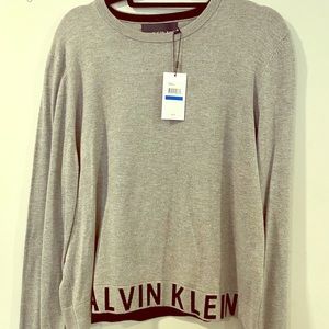 NWT Women’s XL Calvin Klein grey crewneck sweater